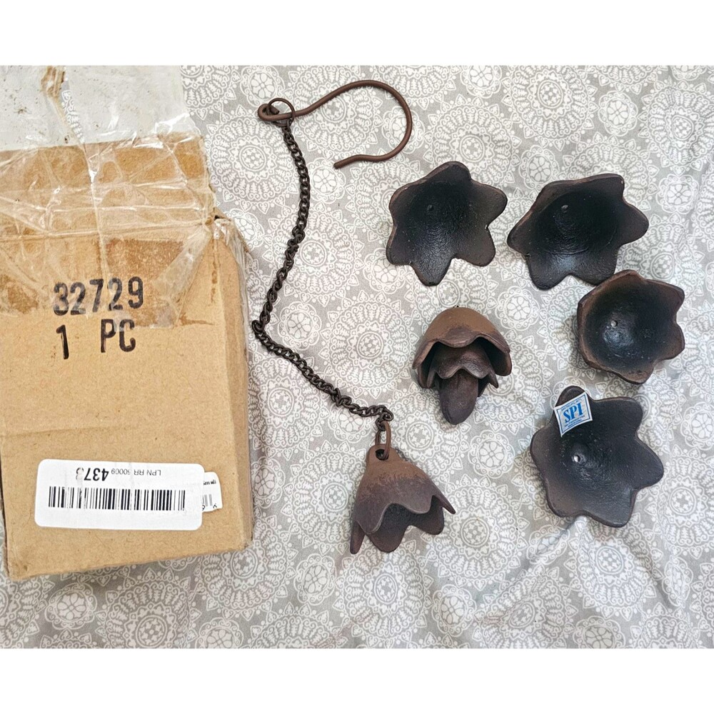SPI Hanging Metal Broze/Brown Pinecone Rain Chain/Wind Chime Ornamental Hanger
